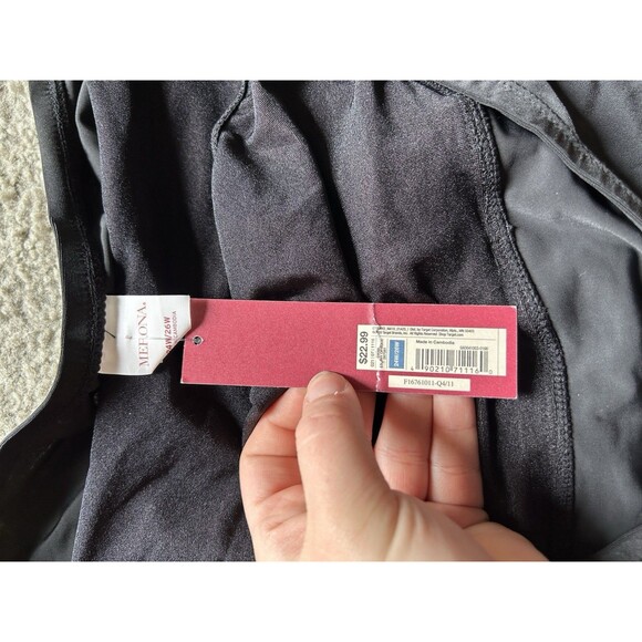 NWT Merona Swim Shorts Trunks Women’s Size 24w/26w Solid Black - Picture 2 of 4